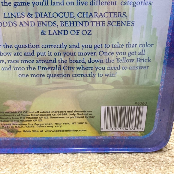 Vintage 1999 New Sealed The Wizard of Oz Trivia Game Ages 6 to Adult w/ 50 Cards - Picture 5 of 11